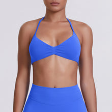 Load image into Gallery viewer, Sport Bra Strappy Bra Top Women High Support Thin Strap Halter Sport Seamless Bras Scrunch Workout Yoga Tank
