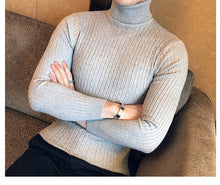 Load image into Gallery viewer, Slim Turtleneck Knit Pullover
