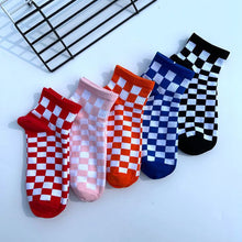 Load image into Gallery viewer, Unisex Korean Checkerboard Ankle Socks
