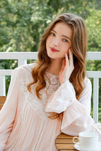Load image into Gallery viewer, Romantic Lace Nightdress Women French Style Fairy Sleep Lace Dress Elegant Long Sleeve Cotton Nightgown Victorian Loungewear
