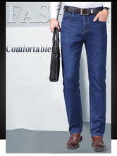 Load image into Gallery viewer, Men Fashion Straight Jeans Men 2025 New Stretch Slim Fit Pants Comfortable Soft Business Denim Trousers Male Brand Clothing

