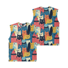 Load image into Gallery viewer, Black Bats Cute Cats Kitty Men Tank Top Gym To Street Sleeveless Bold Color Breathable Training Fit Vest Muscle Fitness Clothing
