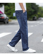 Load image into Gallery viewer, Jeans Men's Summer Straight Leg Loose Large Leg Autumn Thick Wear-resistant Men's Casual Pants Korean Trousers
