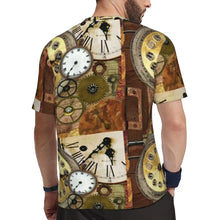 Load image into Gallery viewer, Gym T Shirt For Men Steampunk Design T-Shirts Fashion Wonderful Clockwork Vintage Summer Tees O Neck Streetwear Design Tops
