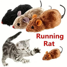 Load image into Gallery viewer, 1Pc Funny Lifelike Plush Mouse Running Rat Toy for Cats Dogs Tail Mouse Pets Kids Random Color
