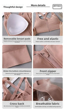 Load image into Gallery viewer, High-strength Shockproof Front-zip High Elasticity Anti-sagging Plus-size 100% Nylon High Support Seamless Sports Bra Beautiful
