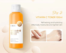 Load image into Gallery viewer, Vitamin C Skincare Set 5pcs(Cleanser-Toner-Serum-Eye Serum-Face Cream) + Natural Antioxidant Ingredients, Nourish Even Skin Tone

