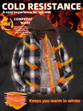 Load image into Gallery viewer, Fleece Lined Plaid Hooded Jacket
