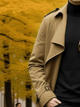 Load image into Gallery viewer, RVHSWDS Double Breasted Long Trench Coat
