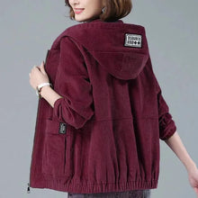 Load image into Gallery viewer, Corduroy Hooded Loose Jacket
