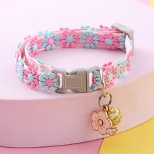 Load image into Gallery viewer, Pet Collar With Bell Cartoon Footprint Colorful Dog Puppy Kitten Collar Adjustable Safety Bell Ring Necklace Pet Accessories
