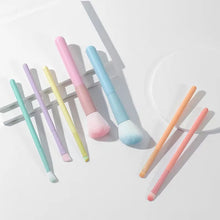 Load image into Gallery viewer, A full set of makeup tools including 7 colored makeup brushes, loose powder, contouring, eyeshadow, eyebrow brushes, etc
