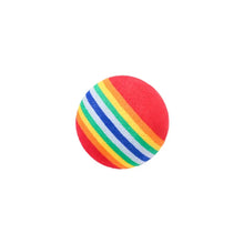 Load image into Gallery viewer, Rainbow EVA Cat Toys Ball Interactive Cat Dog Play Chewing Rattle Scratch EVA Ball Training Balls Pet Toys Supplies
