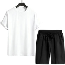 Load image into Gallery viewer, Men's Tracksuit T-shirts and Sports Shorts Urban Casual Fashion Short Sleeve Outfits Male Summer Home Outdoor Comfort Tees Set
