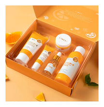 Load image into Gallery viewer, Vitamin C Skincare Set 5pcs(Cleanser-Toner-Serum-Eye Serum-Face Cream) + Natural Antioxidant Ingredients, Nourish Even Skin Tone
