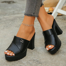 Load image into Gallery viewer, *Fashionable Comfortable Elegant Fashion High Heels Slippers Summer New Round Headed Fish Mouth Sexy Casual Slippers for Women
