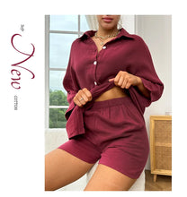 Load image into Gallery viewer, Cotton Button Down Pajama Set

