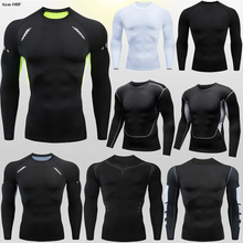 Load image into Gallery viewer, Gym Fitness T Shirt Men's Short Sleeve Summer Boxing Jersey Legging Men Rashguard Compression Pants Quick Dry Tight T-Shirts Men
