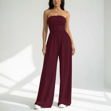 Load image into Gallery viewer, Strapless Wide Leg Casual Jumpsuit
