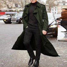 Load image into Gallery viewer, Men’s Luxury Full-Length Trench Coat – England Style Business Overcoat
