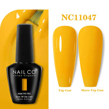 Load image into Gallery viewer, NAILCO 333 Colors Gel Nail Polish Semi Permanent Varnishes Nails Art Design Hybrid Soak Off Top Base Coat UV Gel Manicure 15ml
