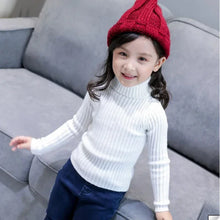 Load image into Gallery viewer, New Sweater Kids Sweaters Autumn Girls Turtleneck Sweaters 1-9Yrs Baby Boys Pullover Winter Knitted Bottoming Boys Sweaters
