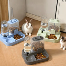 Load image into Gallery viewer, 1 PC 2-in-1 Automatic Feeder with Controllable Food Amount for Small Animal Pets Rabbits Cats Dogs Feeder Bowl with Drink Bottle
