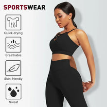 Load image into Gallery viewer, Ensemble Female 3 Pieces Yoga Set Gym Workout Clothes for Women Sport Long Sleeve Hoodie Sweater Active Wear Sport Set Tracksuit
