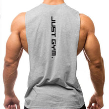 Load image into Gallery viewer, Gym Clothing Men Sides Cut Off T-shirts Dropped Armholes Tank Tops Workout Fitness Sleeveless Vest Outdoor Jogging Undershirt
