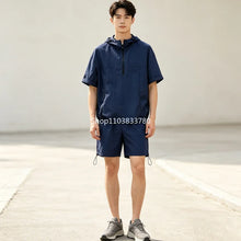 Load image into Gallery viewer, Men's Two-piece Sportswear Short Sleeved T-shirt and Pants Set Running and Fitness Sportswear Male Summer Men Tracksuit Oversize
