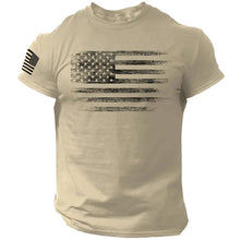 Load image into Gallery viewer, Gym Men's T Shirt For Men 3d Print USA Flag T-shirts Casual Oversized Short-sleeved Tees Summer Sportswear Tops Men Clothing
