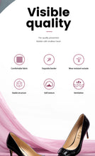 Load image into Gallery viewer, Black Patent T Strap Heels
