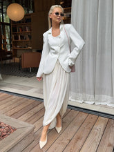 Load image into Gallery viewer, Irregular Skirt for Women Spring Summer New Elegant Street Style Skirt Women's Fashion Loose Ruched Draped Side Split Maxi Skirt
