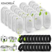 Load image into Gallery viewer, 20PCS Cat Water Fountain Activated Carbon Dog Water Bowl Dispenser Replacement Filters with 20 Sponges for Home Pet Hydration
