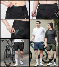Load image into Gallery viewer, WOSAWE MTB Shorts Summer Men Cycling Shorts 2 in 1 Mountain Bike Padded Shorts Double Layer Downhill Bike Quick Dry Short Pants
