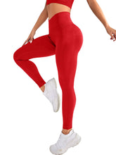 Load image into Gallery viewer, Women's Leggings Workout Cross Waist Elastic Bubble Butt Fitness Seamless Yoga Sports Tight Pants
