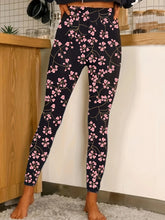 Load image into Gallery viewer, Women's Elegant and Fashionable Floral Print Leggings, Stylish Women's Basic Layer Long Pants
