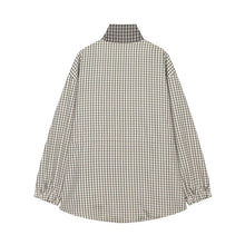 Load image into Gallery viewer, Women's Coat 2026 New Autumn Gray Plaid Long Sleeve Loose Drawstring Decorative Coat Casual Fashion Personal Ladies Outerwear
