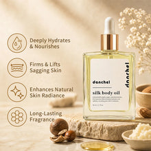 Load image into Gallery viewer, Silk Body Oil Face Body Versatile Care Fast Absorbing Deep Hydration Silky Smooth Brighten Even Tone Firm Skin Silk Body Oil
