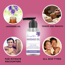 Load image into Gallery viewer, Lavender Massage Oil for Calming, Soothing and Relaxing Muscles Massage Oil for Massage Ideal Body Oil for Skin Moisturizing
