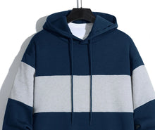 Load image into Gallery viewer, Men's patchwork color hoodie light fleece hoodie long sleeve hoodie sports hoodie
