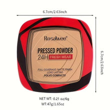 Load image into Gallery viewer, Matte Full Coverage Pressed Powder Foundation With Puff Applicator, 24H Fresh Wear Matte Weightless Finishing Powder Makeup
