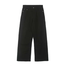 Load image into Gallery viewer, 100％ Cotton Men's Baggy Straight Jeans Comfortable Soft Casual Pants Fashion Korean White Brown Denim Trousers Male Clothing

