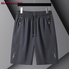 Load image into Gallery viewer, Summer Men's Shorts Cool Sportswear Running Sport Shorts Casual Bottoms Gym Fitness Training Jogging Short Pants Men Black Gray

