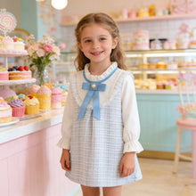 Load image into Gallery viewer, Cute Bow Plaid Baby Dress
