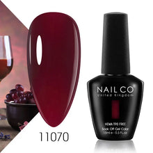 Load image into Gallery viewer, NAILCO 15ml Nail Gel Polish Semi Permanent UV Varnish Nails Art Gel Vernis Manicure TOP BASE Nails Products Supplies Equipment
