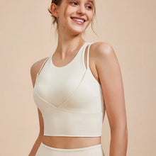 Load image into Gallery viewer, Sports Bra with Shock-absorbing Shoulder Straps for Women, Gathered Back, Fitness Bra, Running Top, New
