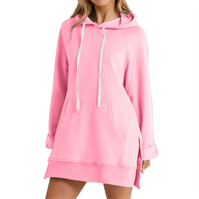 Load image into Gallery viewer, Hooded Slit Hem Hoodie Dress

