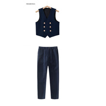 Load image into Gallery viewer, British Style Kids Vest Suit
