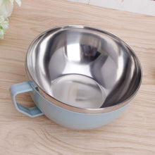 Load image into Gallery viewer, 1PCS Stainless Steel Bowl with Handle Solid Color Anti Scalding Instant Noodles  Mixing Bowl Kitchen Tableware Food  Accessory
